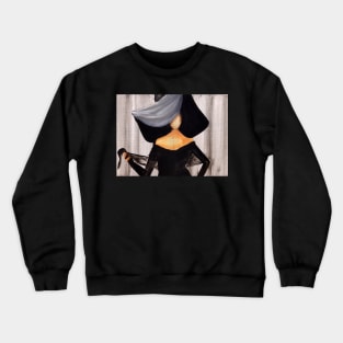 La mujer sin cara black and white abstract Crewneck Sweatshirt